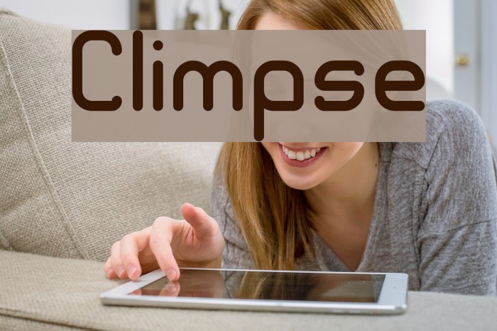 Climpse Font examples