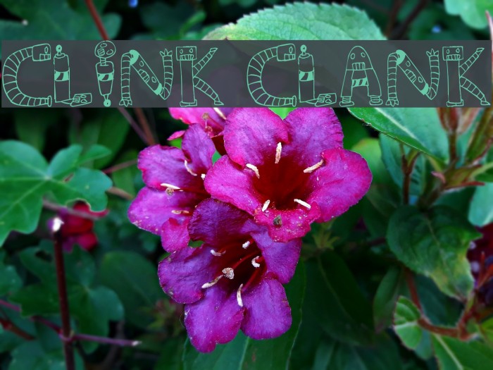 Clink Clank Font examples
