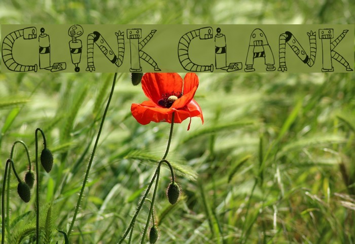 Clink Clank Font examples