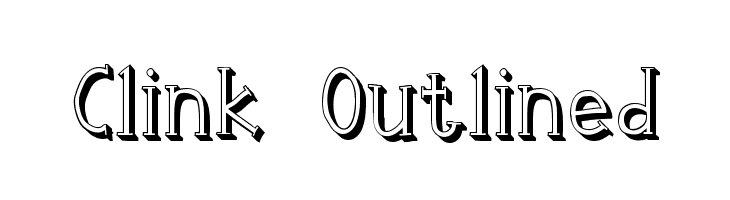 Clink Outlined Font