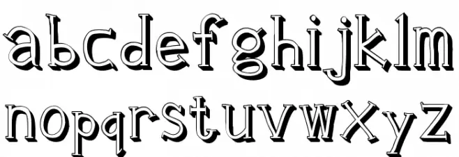 Clink Outlined Font LOWERCASE