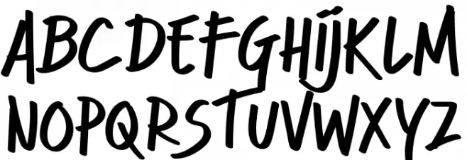 Clint Marker Schriftart Kleinbuchstaben