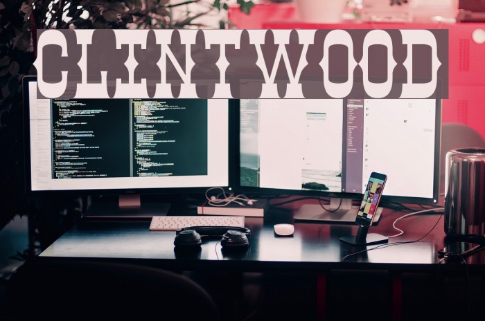 Clintwood Font examples