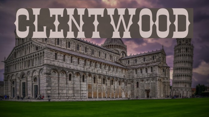 Clintwood Font examples