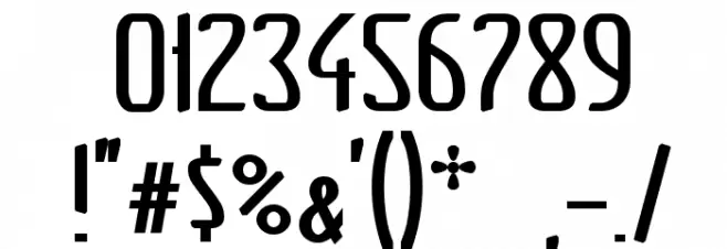 Clip Condensed Font OTHER CHARS