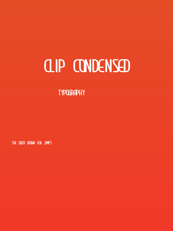 Clip Condensed Poster