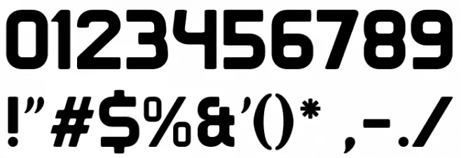 Clipangle Bold Font OTHER CHARS