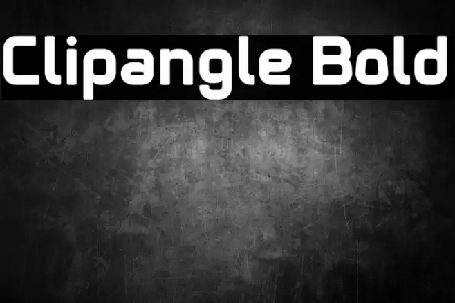 Clipangle Bold Font examples