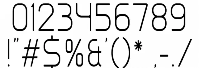 Clipangle ExtraLight Condensed Font OTHER CHARS