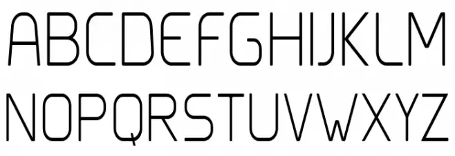 Clipangle ExtraLight Condensed 字体 大写