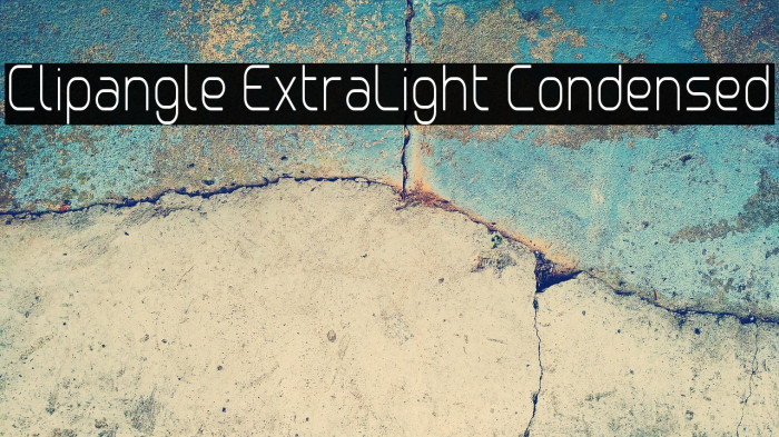 Clipangle ExtraLight Condensed Example 1
