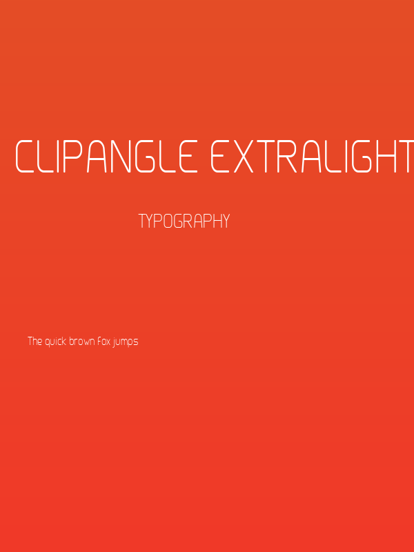 Clipangle ExtraLight Condensed Poster
