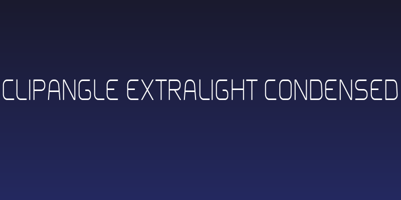 Clipangle ExtraLight Condensed Social Header
