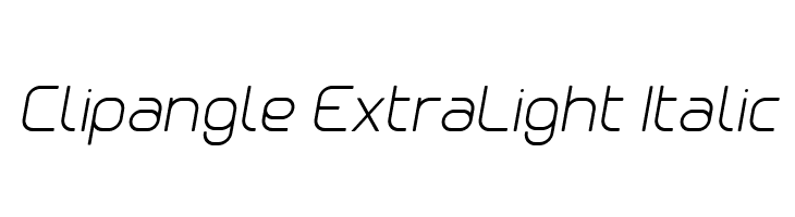 Clipangle ExtraLight Italic  免费字体下载