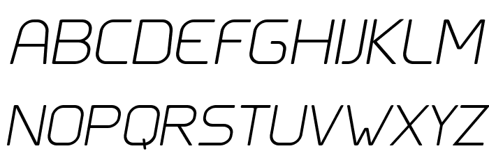Clipangle ExtraLight Italic Font Litere mari