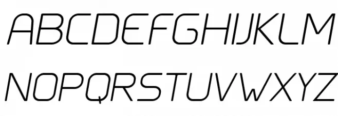Clipangle ExtraLight Italic Шрифта ВЕРХНИЙ