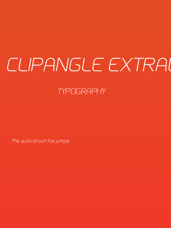 Clipangle ExtraLight Italic Poster