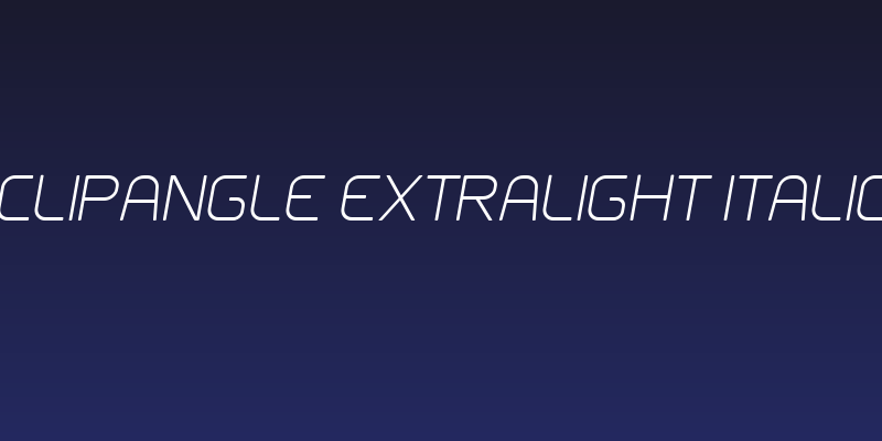 Clipangle ExtraLight Italic Social Header