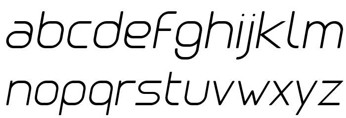 Clipangle ExtraLight Italic Font LOWERCASE