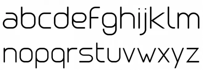 Clipangle ExtraLight Font LOWERCASE