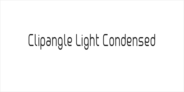 Clipangle Light Condensed Logo
