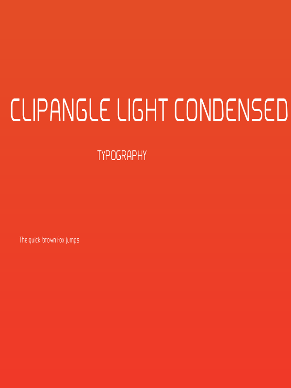 Clipangle Light Condensed Poster