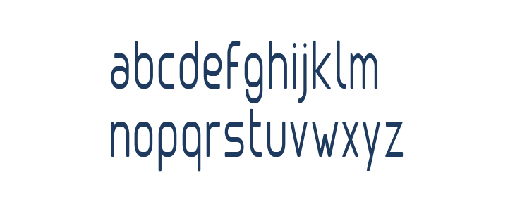 Clipangle Light Condensed Lowercase