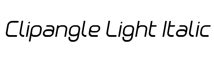 Clipangle Light Italic 
