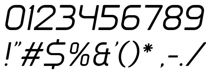 Clipangle Light Italic Font OTHER CHARS