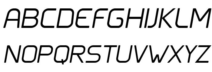 Clipangle Light Italic フォント 大文字