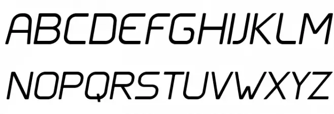 Clipangle Light Italic फ़ॉन्ट अपरकेस