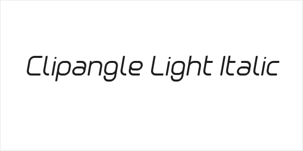 Clipangle Light Italic Logo