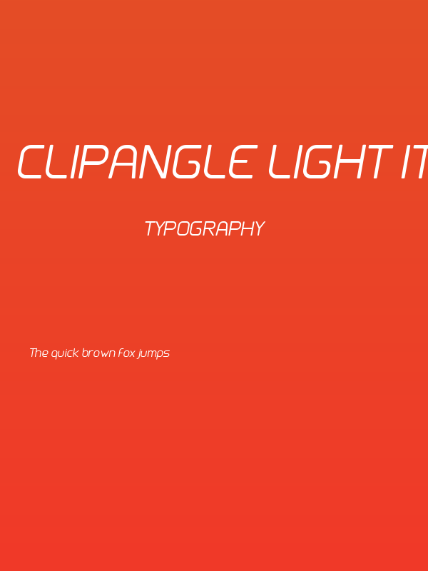 Clipangle Light Italic Poster