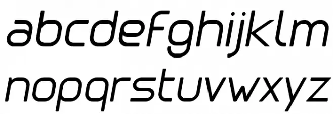 Clipangle Light Italic Schriftart Kleinbuchstaben