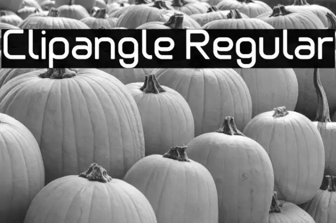 Clipangle Regular Font examples