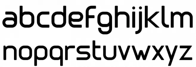 Clipangle Regular Schriftart Kleinbuchstaben