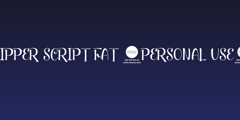 Clipper Script Fat [Personal Use] Social Header