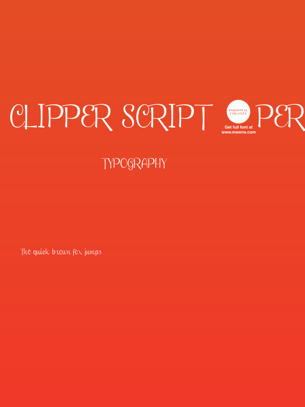 Clipper Script [Personal Use] Poster