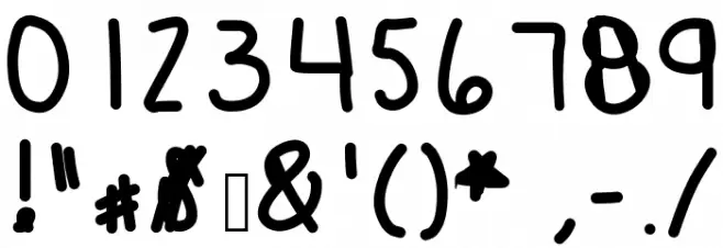 ClippersBaby Font Alte caractere