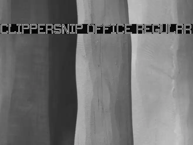 Clippersnip Office Regular Font examples
