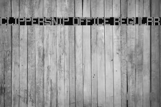 Clippersnip Office Regular Font examples