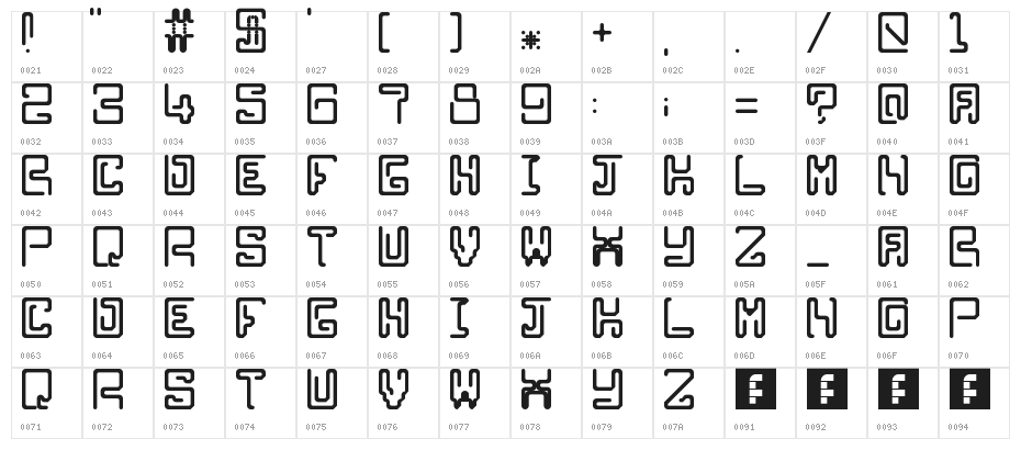 Clippersnip Regular Character Map