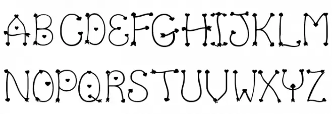 Clipz Cupid Schriftart Groß