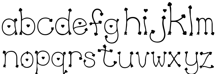 Clipz Cupid Font LOWERCASE