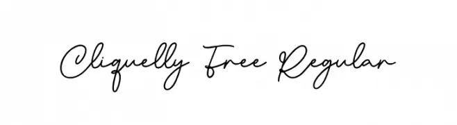 Cliquelly Free Regular  Frei Schriftart Herunterladen