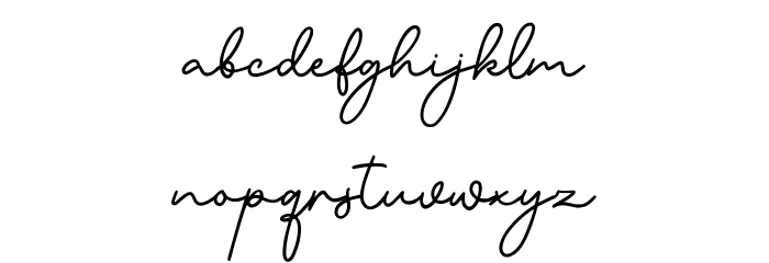 Cliquelly Free Regular Font LOWERCASE