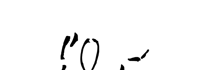 CliveBarker Font OTHER CHARS