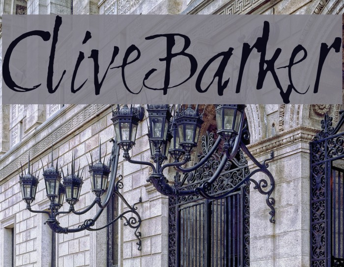 CliveBarker Font examples