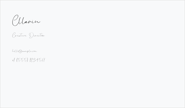 Cllarin Business Card