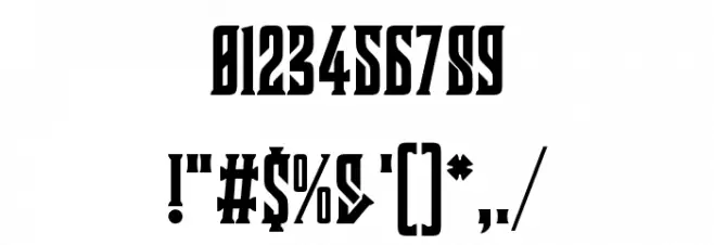 Clobot Free Шрифта ДРУГИЕ символов